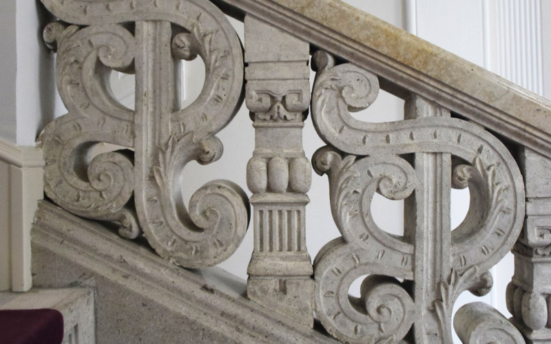 Szeged-Csongrádi Takarékpénztár lépcsőkorlátja