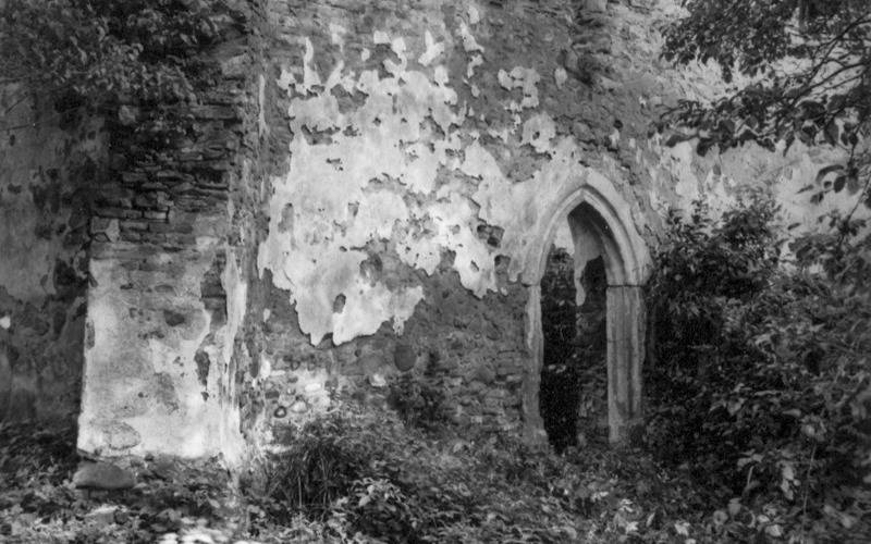 Babós Imre: A marosfelfalui romtemplom északnyugat felől, 1970. MÉM MDK, Fotótár, ltsz. 156.808N