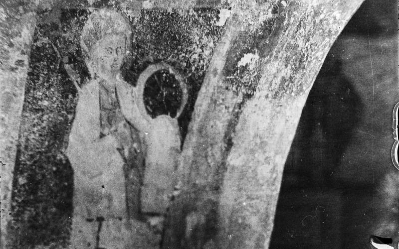 Éber László: Szent Katalin a diadalív keleti falán, 1908. MÉM MDK, Fotótár, ltsz. 10.337N