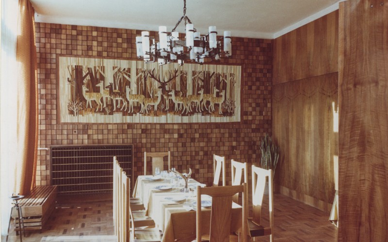 Hejhál Éva: Hotel Silvanus, Visegrád. 1971. Forrás: M. Hejhál Éva Ybl-mappája, MÉM MDK Magyar Építészeti Múzeum