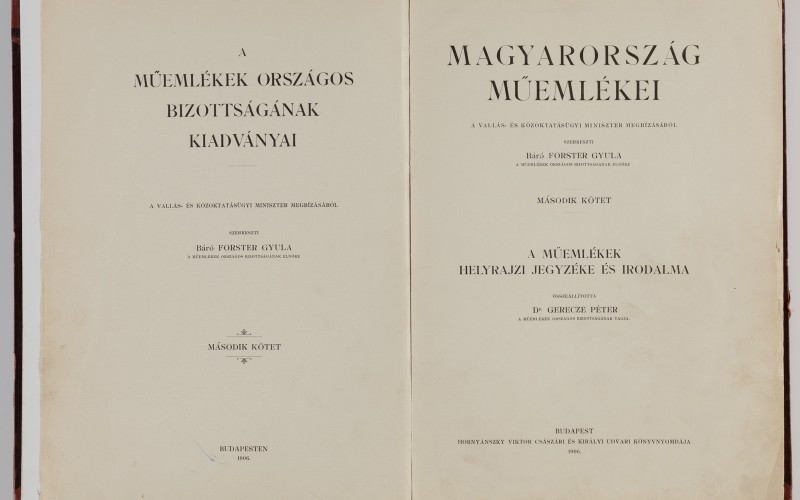 A műemlékjegyzéket tartalmazó 2. kötet címoldala.