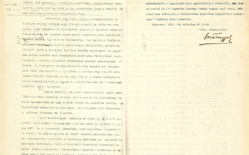 Forster Gyula körlevele a MOB tagoknak a Bizottság feloszlatásáról. MÉM MDK, Tudományos Irattár, Lymbus ltsz. K 708/19.