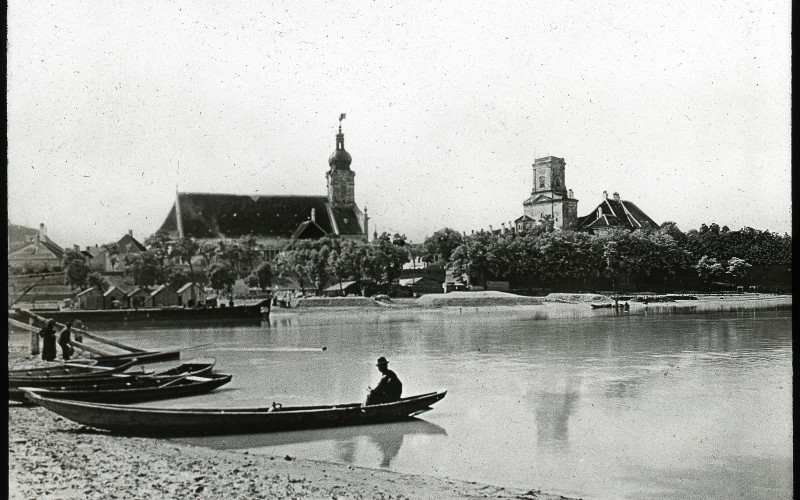 Győr, székesegyház és püspöki palota, Uránia Szemléltető Taneszközök Gyára, 1920-as évek, Fotótár ltsz. 001.533DP