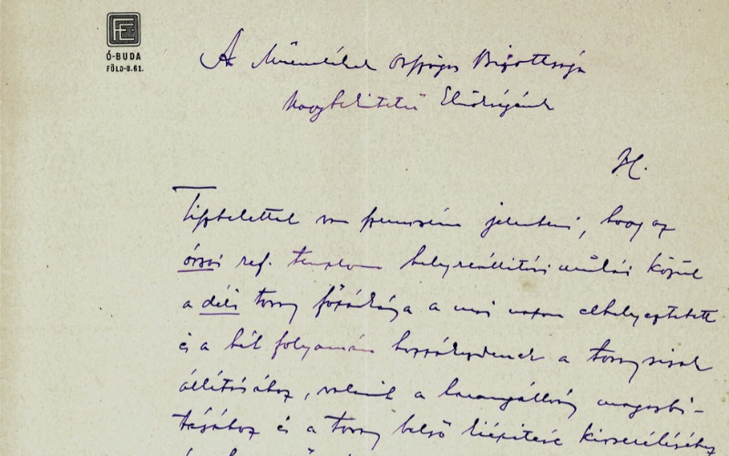Foerk Ernő 1922-es októberi jelentése a MOB-nak. MÉM MDK Tudományos Irattár, ltsz. MOB 1922/470.