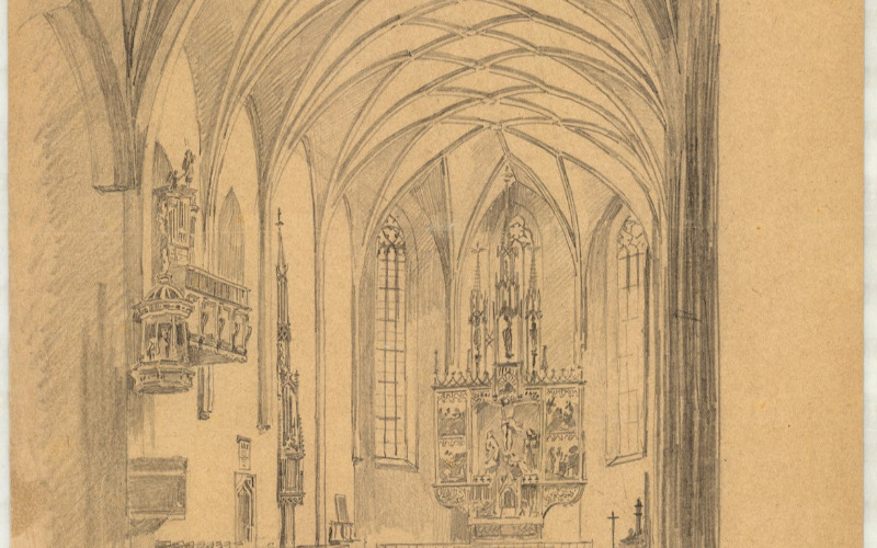 Forberger Vilmos: Késmárk, ev. templom, 1889. Tervtár, ltsz. R 84549 