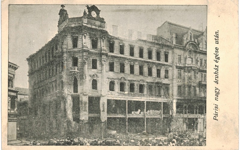 A régi Párisi Nagy Áruház égése után, 1903