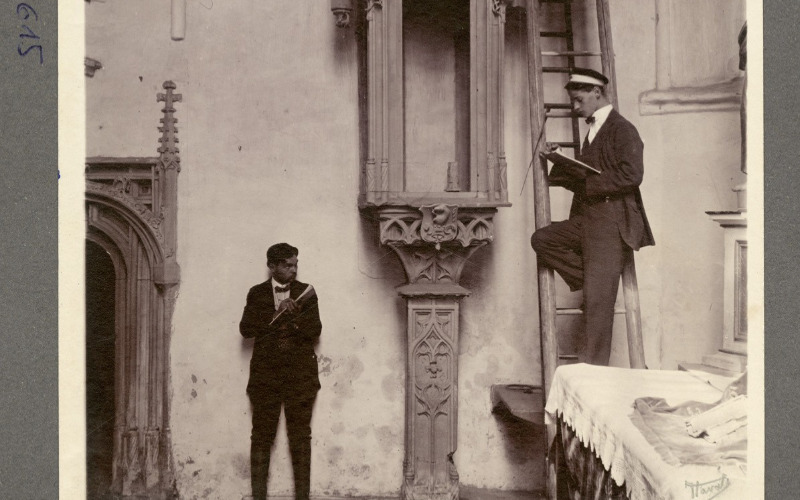 Felmérés Muzsnán az 1910-es években, Foerk Ernő felvétele. MÉM MDK Múzeumi Osztály, ltsz. 70.615
