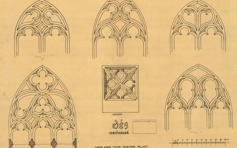 Foerk Károly: Dés, ref. templom. Mérművek. 1913. MÉM MDK Tervtár, ltsz. K 143