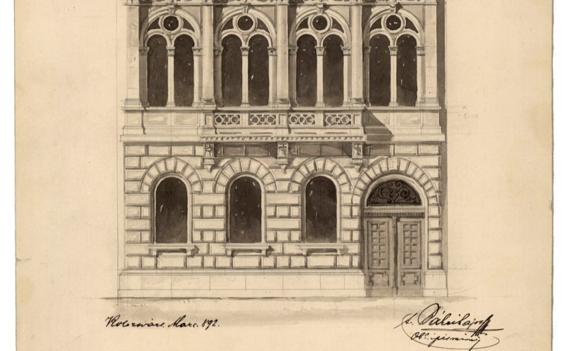 Kolozsvár, városi lakóház, 1892. MÉM MDK Tervtár, ltsz. K 12068