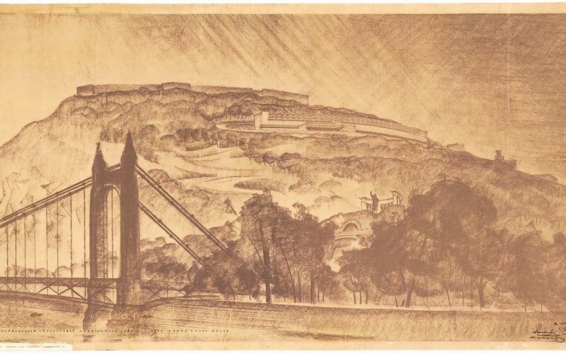 Hoepfner Guido – Rimanóczy Gyula: Szálloda terve a Gellérthegyre, 1935