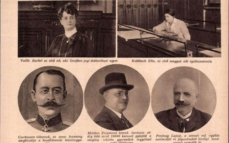 Kohlbach Ella, mint „az első magyar női építészmérnök” Az Érdekes Újság 1917/52 számában. Forrás: ADT Arcanum