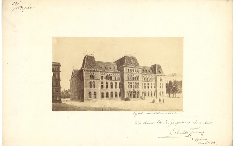 Rómer Flórisnak címzett terv. 1864. Rómer Flóris hagyaték. MÉM MDK Tervtár, ltsz. K 154