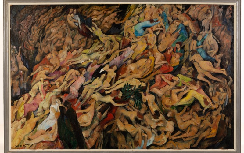 Jánossy György 1946-ban, Dániában készült festménye. MÉM MDK Múzeumi Osztály, ltsz. 2000.01.1.