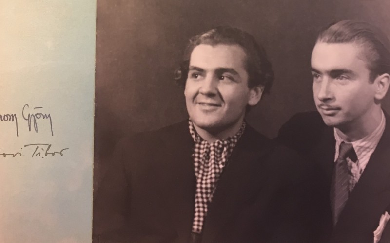 Jánossy György és Hottovi Tibor diákkori portréja. BME OMIKK Levéltár, Korompay-hagyaték