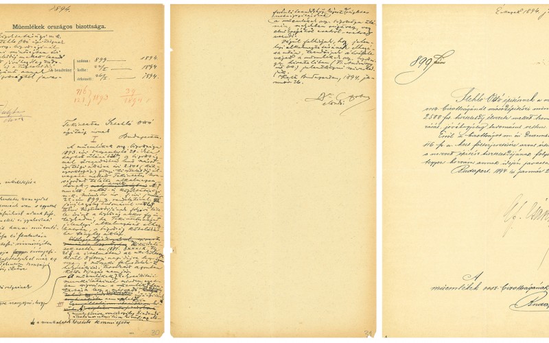 Sztehlo Ottó másodépítész kinevezése. (Tudományos Irattár, Hivatali iratok, MOB 1894/10)