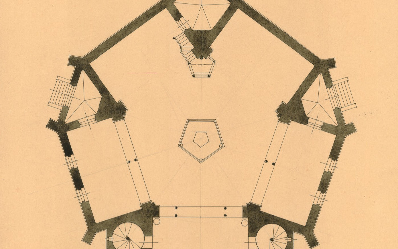 Szolnok, református templom, alaprajz 1893. (Tervtár, ltsz. R 7523)
