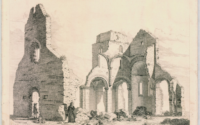 Aracs, romtemplom. Henszlmann Imre rajza után készült nyomat. MÉM MDK Tervtár, ltsz. K 6830
