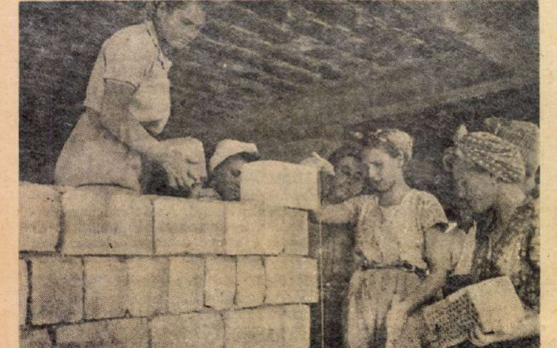 Beállított életkép a Kanadai Magyar Munkás 1950. augusztus 31-i számából. Via ADT Arcanum
