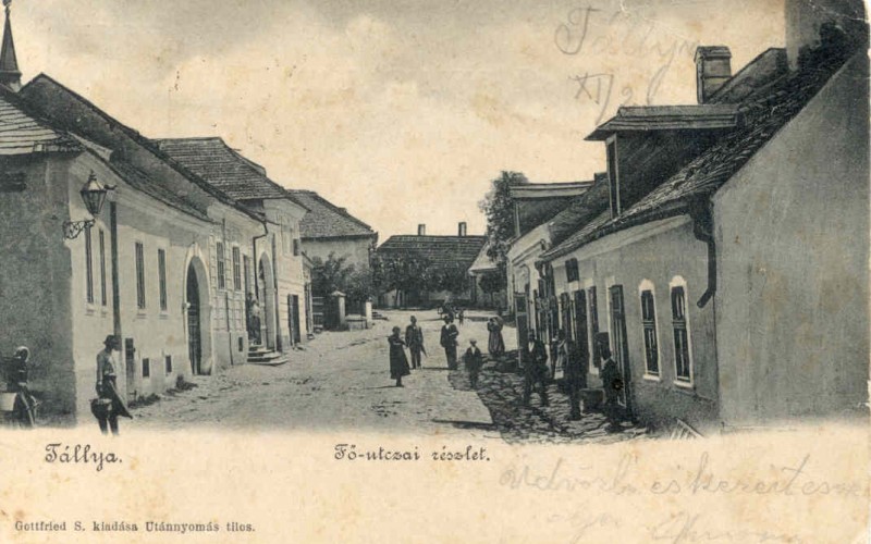 Fő utcai részlet_Szerencs, képeslap-gyűjtemény