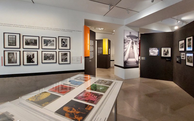 „Wide Angle View: Architecture as social space in the Manplan series 1969–70” című kiállítás, RIBA. Fotó: Sebestyén Ágnes Anna