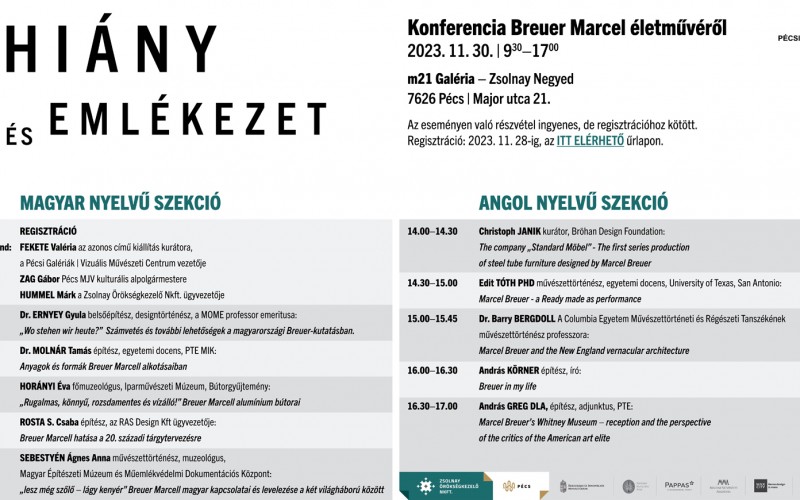 A Hiány és emlékezet konferencia programja