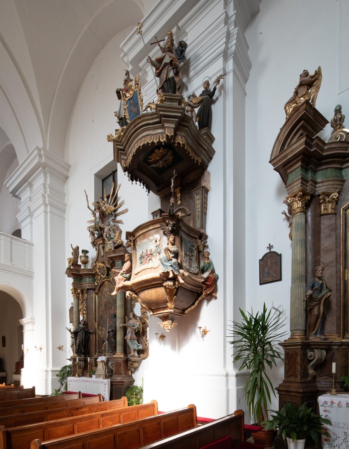 A barokk szószék (fotó F. Tóth Gábor)