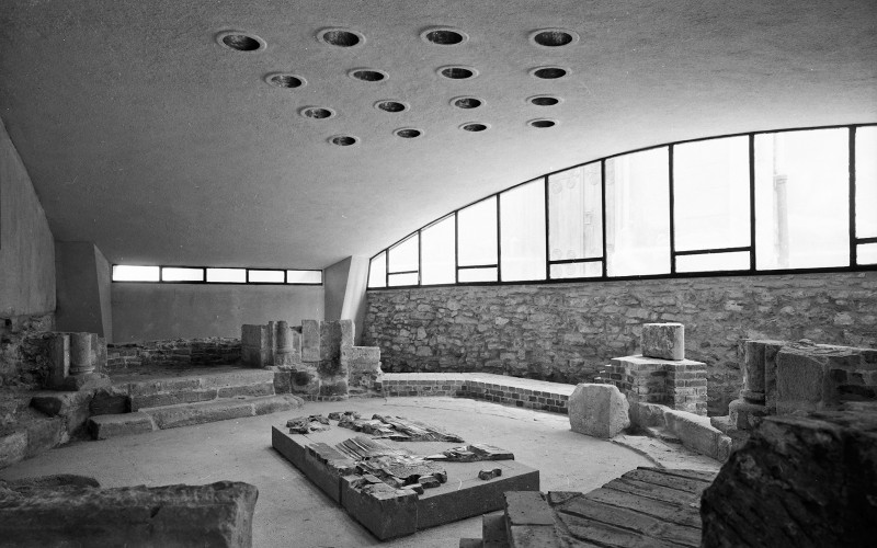 Veszprém, Szent György-kápolna, belső, MÉM MDK Fotótár ltsz. 055.782N (Dobos Lajos, 1961)