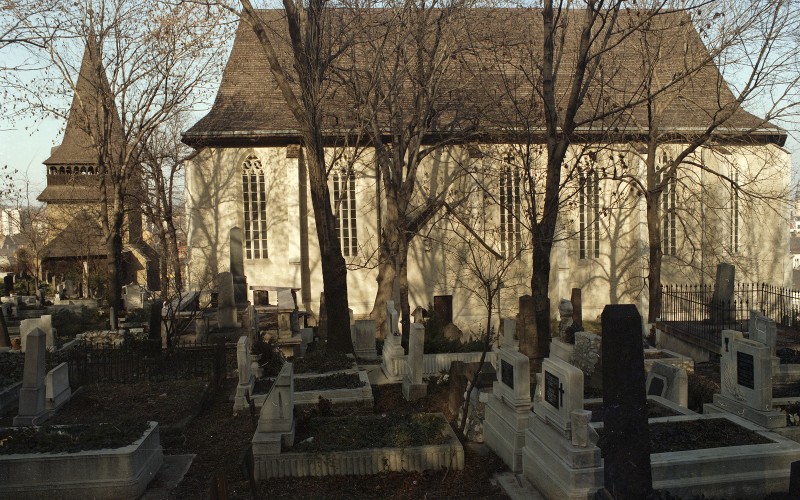 Miskolc, református templom haranglába. Helyreállítva: 1973-ban. MÉM MDK, Fotótár ltsz. 208.208N (Dobos Lajos, évszám nélkül) 