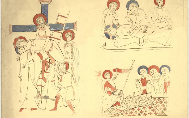 A Pray-kódex miniatúramásolata (MÉM MDK, Műemlékvédelmi Dokumentációs Osztály, Tervtár, ltsz. R 86478 – Rómer-hagyaték)