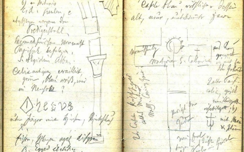 Poprád, r. k. templom (MÉM MDK, Műemlékvédelmi Dokumentációs Osztály, Tudományos Irattár, Rómer-jegyzőkönyvek XXXII/45–46.)