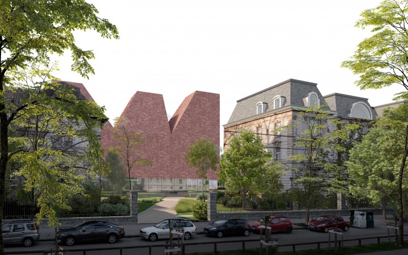 Magyar Építészeti Központ és Múzeum Tervpályázat 2023 Megvétel BACHMAN- BACHMANN ÉPÍTÉSZ IRODA Kft.–AU.ROOM ÉPÍTÉSZ MŰHELY Kft.–Medvegy Gabriella