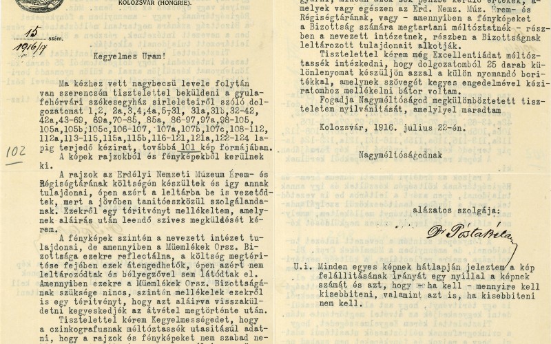 Gyulafehérvár, Székesegyház. (MÉM MDK Tudományos Irattár, Hivatali iratok, MOB 1916/298) 
