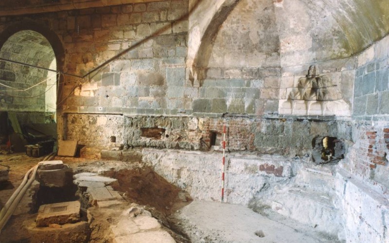 Budapest, Rudas gyógyfürdő, belső összkép helyreállítás közben, MÉM MDK Fotótár ltsz. 239.151D (Galacanu Efstatia, 2004)