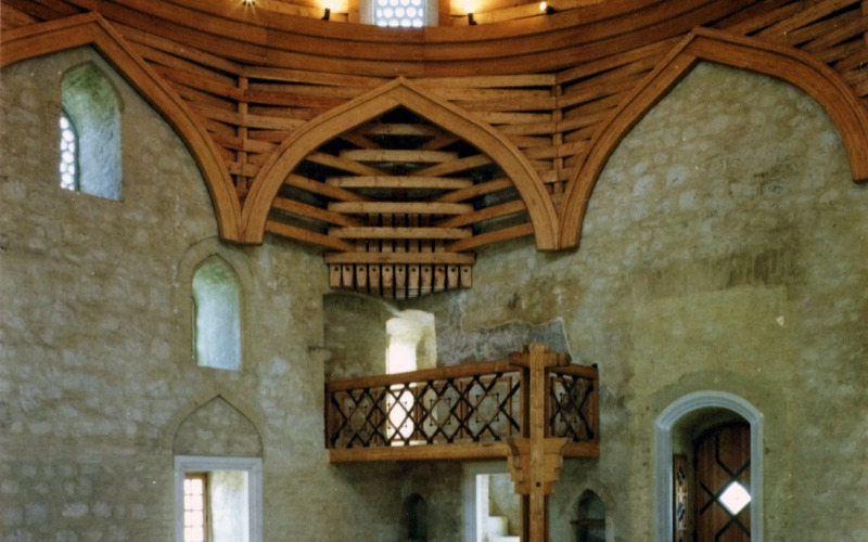 Siklós, Malkocs bej-dzsámi, belső összkép, MÉM MDK Fotótár ltsz. 162.381N (Galacanu Efstatia, 1993) 