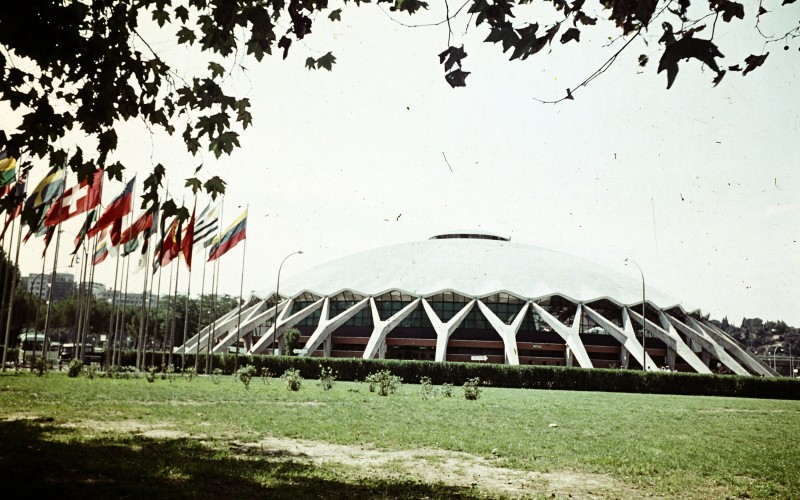 A Nervi-féle római sportcsarnok Csaba fényképén, 1960-ban. Fotó: Fortepan / Csaba László örökösei