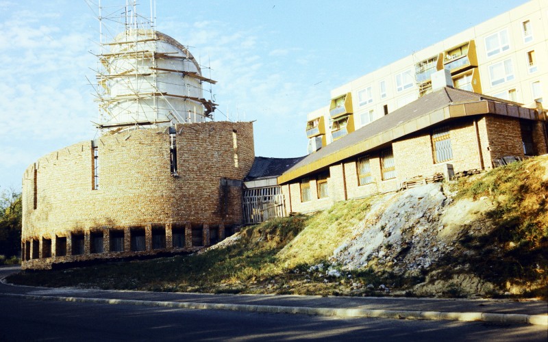 A kaposvári Szent József-templom építése, 1986. Fotó: Fortepan / Csaba László örökösei