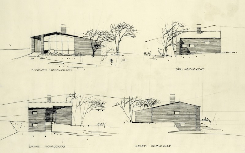 A budapesti Nónay-nyaraló tervei, 1959 k. Kép: Csaba László archívuma, MÉM MDK