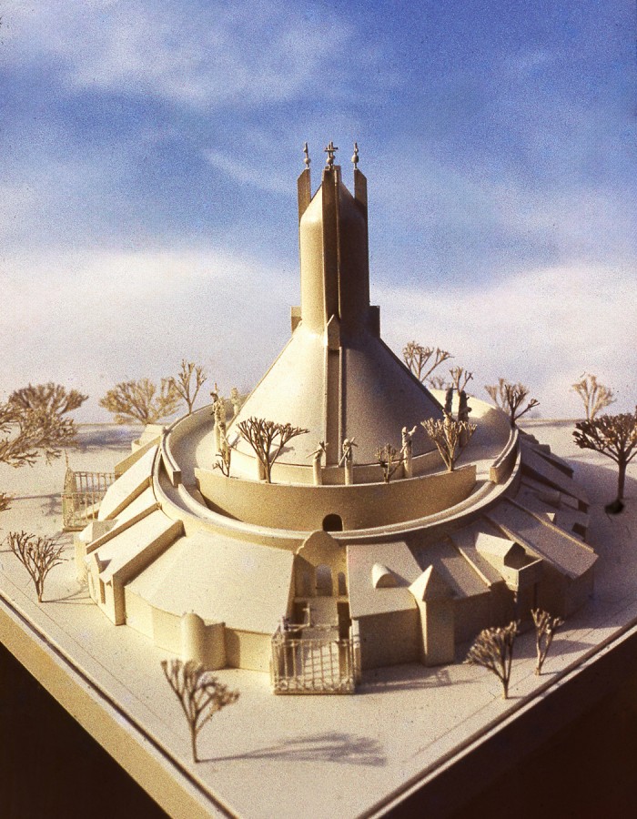 A budapesti Szent Gellért templom pályázatára készített makett, 1983