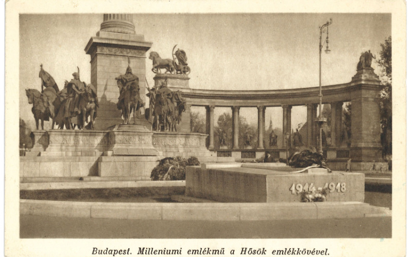 A Hősök tere képeslapon. Magyar Rotophot Rt., 1938 k.