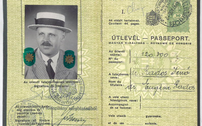 Útlevél, 1937. MÉM MDK Tudományos Irattár, Lymbus ltsz. K 1877/588