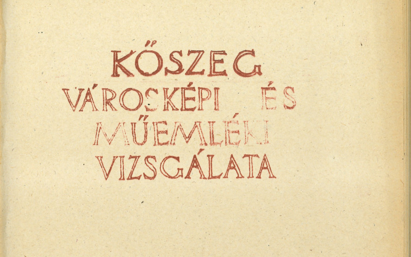 Rados Jenő: Kőszeg városképi és műemléki vizsgálata. Budapest, Múzeumok és Műemlékek Országos Központja, 1951. MÉM MDK Könyvtár jelzet: 7059