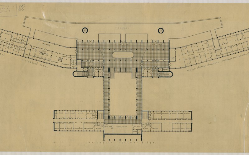 ifj. Dávid Károly: A Ferihegyi repülőtér alaprajza, 1947. MÉM Múzeumi Gyűjtemény
