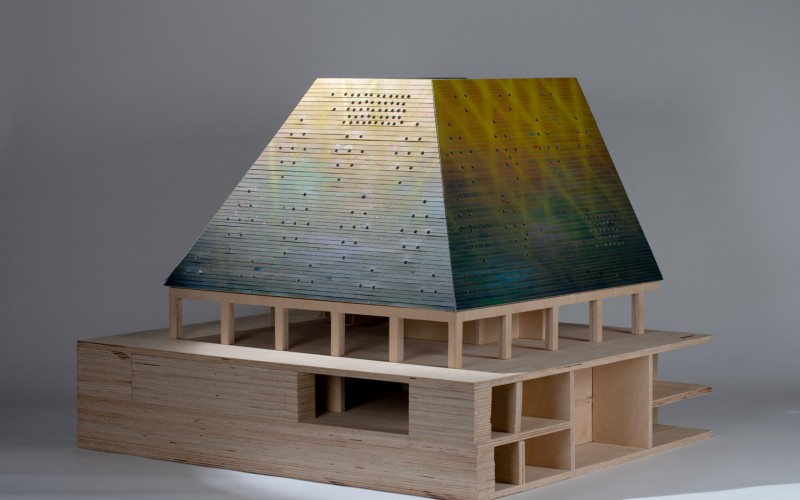 A BIVAK és a Tér és Forma Építész Iroda díjnyertes pályaművének makettje. Fotó: F. Tóth Gábor
