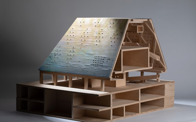 A BIVAK és a Tér és Forma Építész Iroda díjnyertes pályaművének makettje. Fotó: F. Tóth Gábor