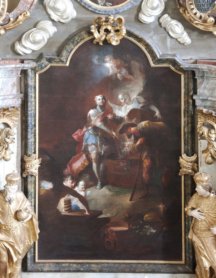 Szent Vencel-mellékoltár, F. A. Maulbertsch oltárképe, 1765. körül. Bélavári Krisztina, 2011.